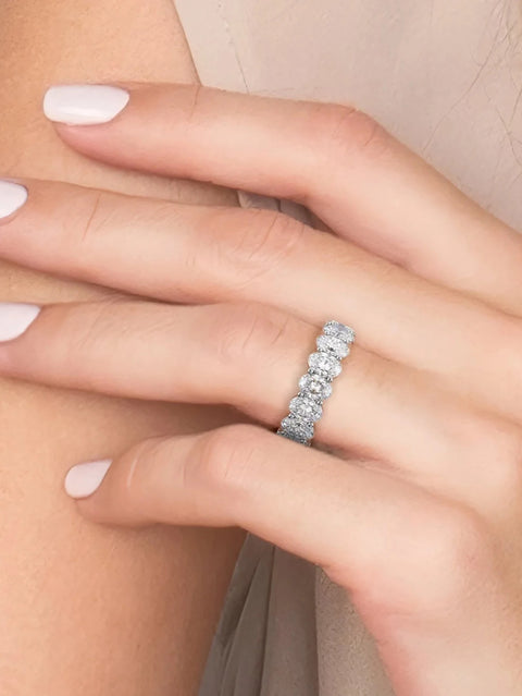 Sterling Silver Original Zircon Oval Fashion Ring for Women Gift Engagement Wedding Luxury