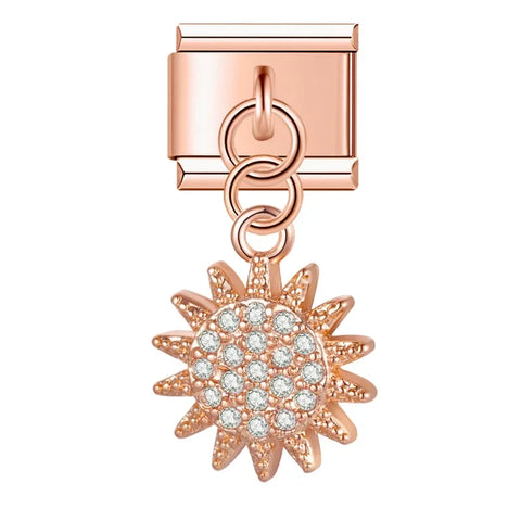 Flower Bowknot Crown Moon Dazzling Charm Links