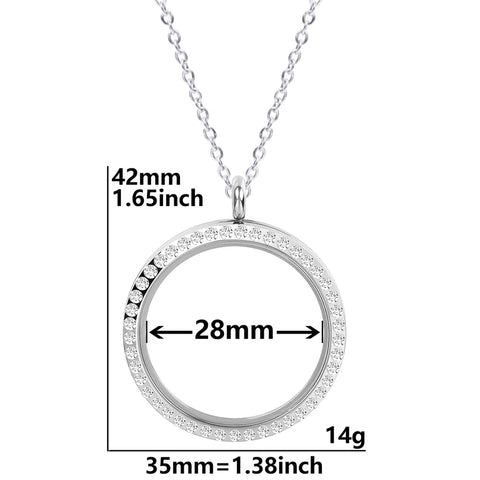 Round Living Memory Photo Relicario Locket Pendant Floating Charms Picture Necklaces