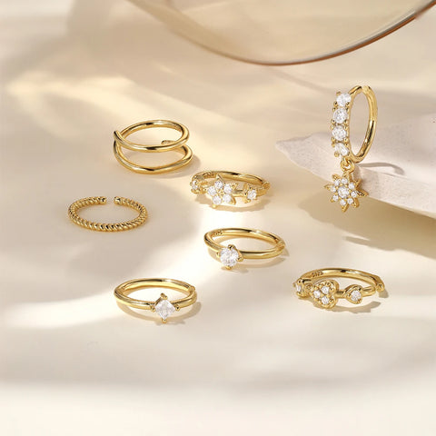 Sterling Silver Pierceing Nose Ring Simple Round Twist Rope Nose Ring Women