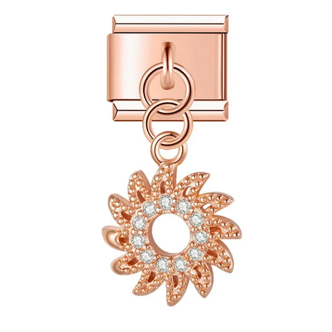 Flower Bowknot Crown Moon Dazzling Charm Links