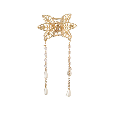 AWAYTR Butterfly Pearl Tassel Shark Crab Clips Girls Hairpin Hair Accessories