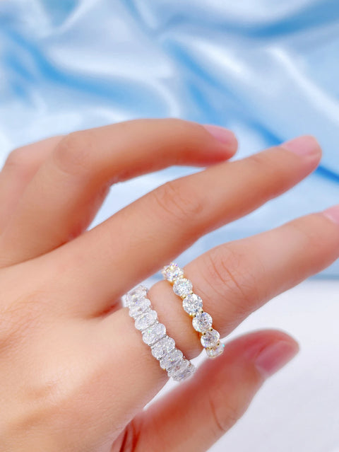 Sterling Silver Original Zircon Oval Fashion Ring for Women Gift Engagement Wedding Luxury