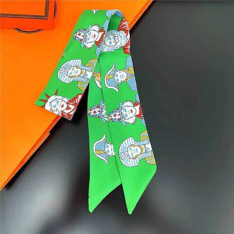 Saddle Print Summer Scarf Brand Design Women Skinny Bag Scarves