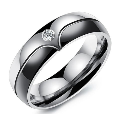 Wedding Rings for Men/Women CZ Couple Ring 316l Stainless Steel Engagement Jewelry