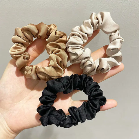Elegant Satin Hair Scrunchies for Women Softer Than Elastic Bands Hair Rope Ponytail