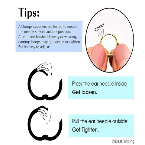 Sterling Silver Needle Multi-color Zircon Hoop Ring Luxury Crystal Piercing