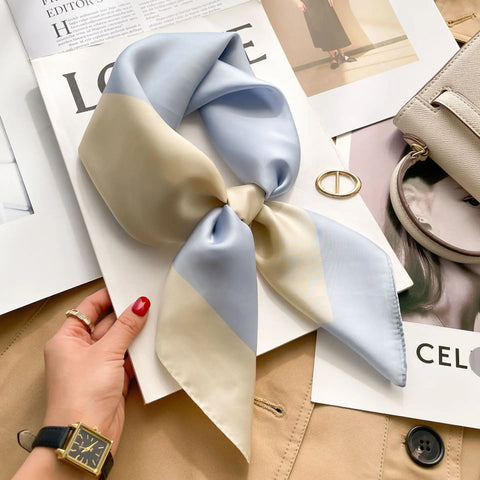 Silk Shawl Square Scarf Women Summer Hijab Wraps Neckerchief