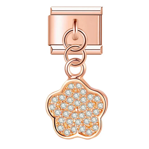 Flower Bowknot Crown Moon Dazzling Charm Links