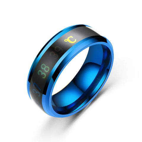 Temperature Couple Ring Titanium Steel Mood Emotion Feeling Intelligent Sensitive Rings