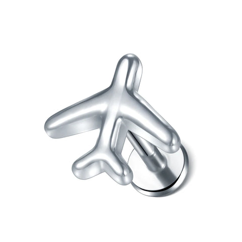 Steel Moon Lighting Labret Bar Rings Crystal Flower Tragus Cartilage Piercing