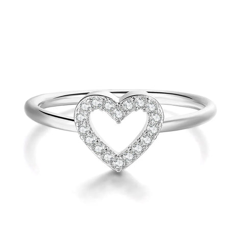 Romantic Infinity Heart Love Rings For Women Wedding Engagement Couple Rings