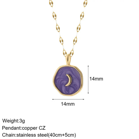 Heart Evil Blue Eye Sun Necklace for Women Cute Dog Bee Elephant Gold Color Pendant