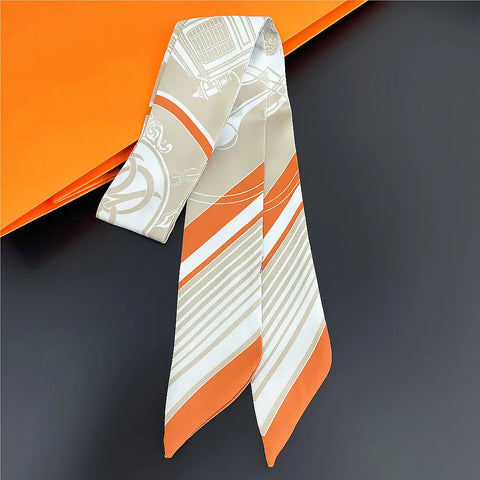 Saddle Print Summer Scarf Brand Design Women Skinny Bag Scarves