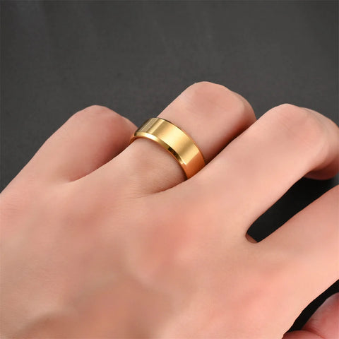 6 Colors Classic 8mm Tungsten Mens Ring Surface Brushed Stainless Steel Ring for Women