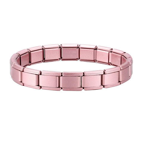 Women Men's High Quality Stainless Steel DIY 9MM Width Italian Elastic Charm Bracelet