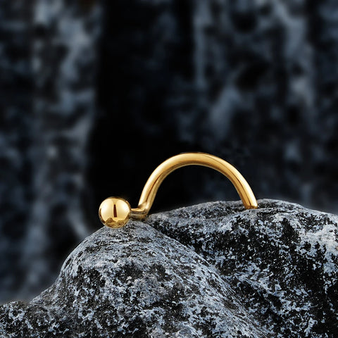 Titanium 20G Nose Stud Ring Hypoallergenic CZ/Ball/Heart/Star Nose Piercing