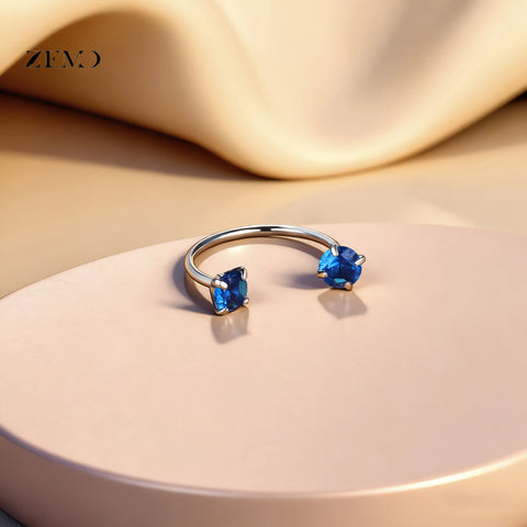 Titanium Steel Horseshoe Nose Rings Double CZ Crystal Screw Septum Rings Helix