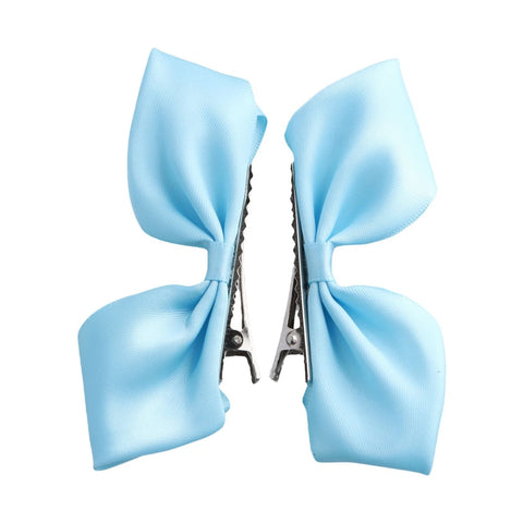 2pcs Sweet Bows Hair Clips Women White Ribbons Ponytails Clip