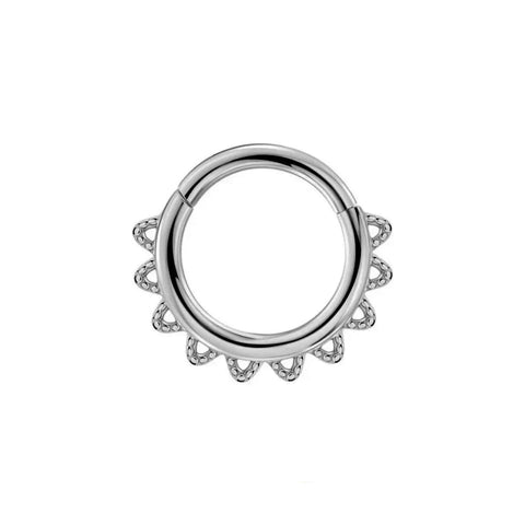 Vine Septum Nose Ring Piercing Hinged Clicker Stainless Steel Daith Clicker Helix Cartilage