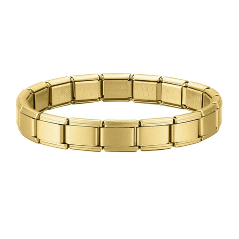 Women Men's High Quality Stainless Steel DIY 9MM Width Italian Elastic Charm Bracelet