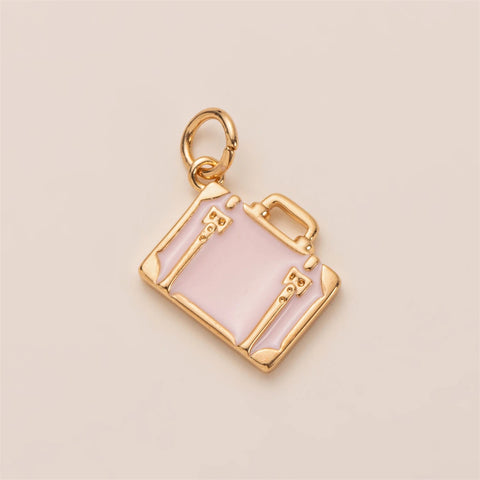 DIY zirconium inlaid gourmet sports pendant with gold plating and color retention