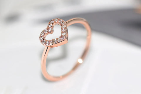 Romantic Infinity Heart Love Rings For Women Wedding Engagement Couple Rings