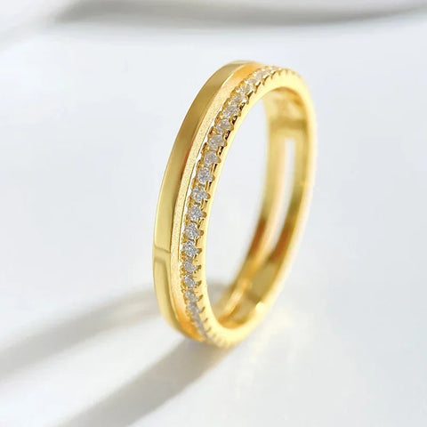 Sterling Silver Gorgeous Sparkling Classic Zircon Ring For Women Engagement Wedding