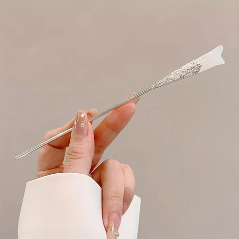 Elegant Chinese Style Hair Clip Tassel Hair Stick Traditional Floral Design