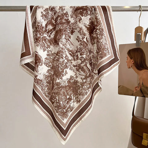 Cotton Handkerchief Women Neck Scarves Fashion Shawls and Wraps Bandana