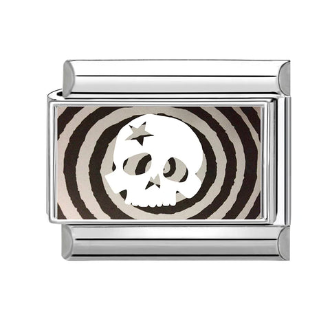 Grey Heart Cat Flower Skull Bead Italian Charm Links