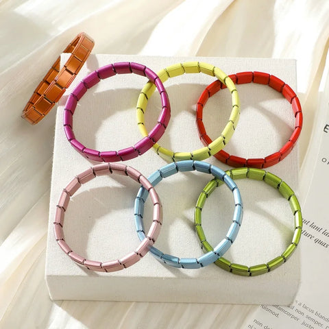 Women Men's High Quality Stainless Steel DIY 9MM Width Italian Elastic Charm Bracelet