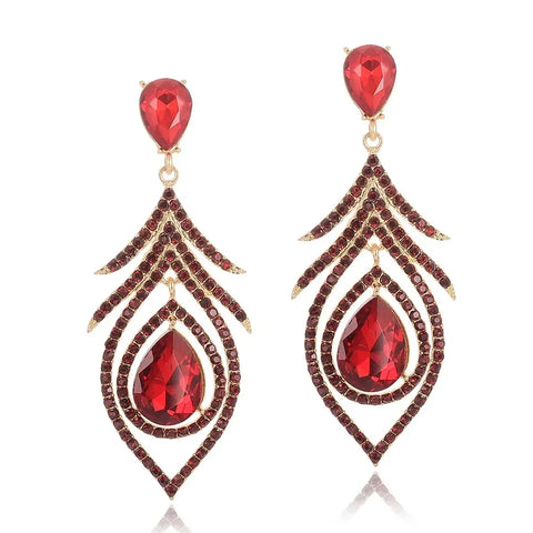 Elegant Hollow out Full Drill Crystal Women's Earrings