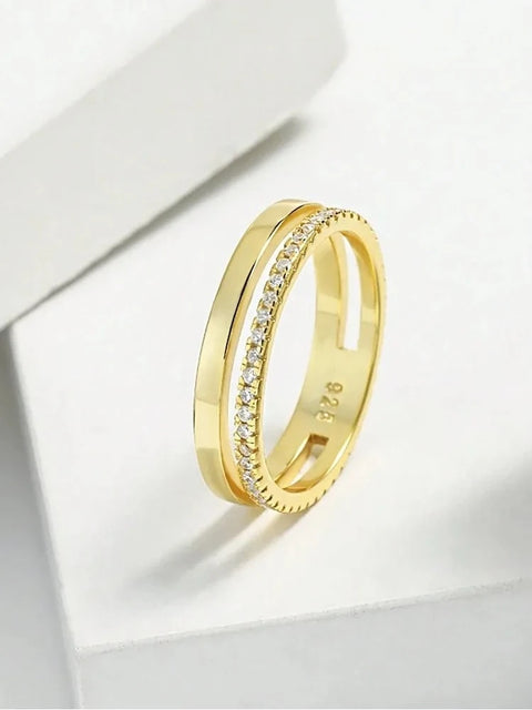 Sterling Silver Gorgeous Sparkling Classic Zircon Ring For Women Engagement Wedding