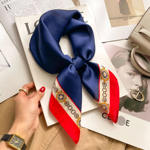 Silk Shawl Square Scarf Women Summer Hijab Wraps Neckerchief