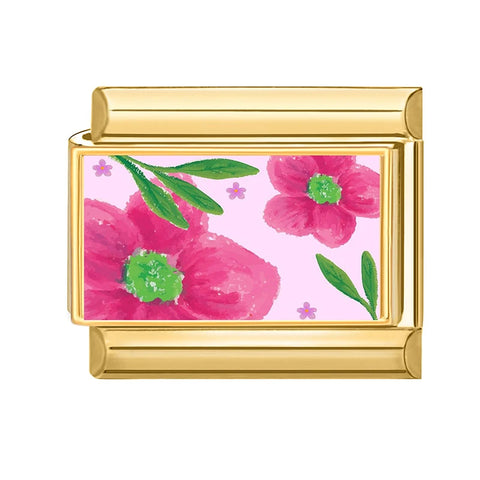 Golden Cute Lovely Cat Dogs Bow Cherry Tulip  Charm Links