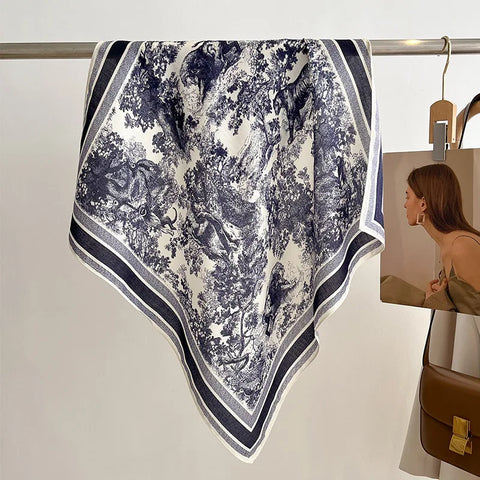 Cotton Handkerchief Women Neck Scarves Fashion Shawls and Wraps Bandana