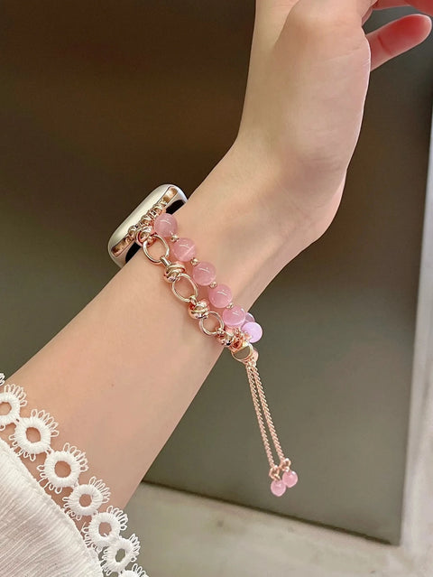 Beads Link Strap For Apple Watch Band For Women 38/40/41/42/44/45/46/49mm