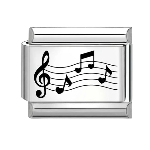 Black Engraving  Eye Jellyfish Butterfly Sun Moon Silver Charm Links