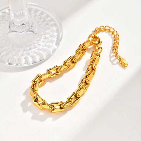 Minimalist Stainless Steel Chunky Chain Bracelet