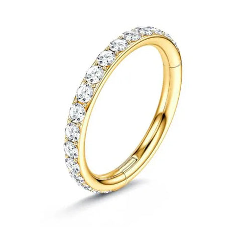 Bobisty Septum Nose Rings Hoops 316L Surgical Steel Septum Gold Plated Nose Ring