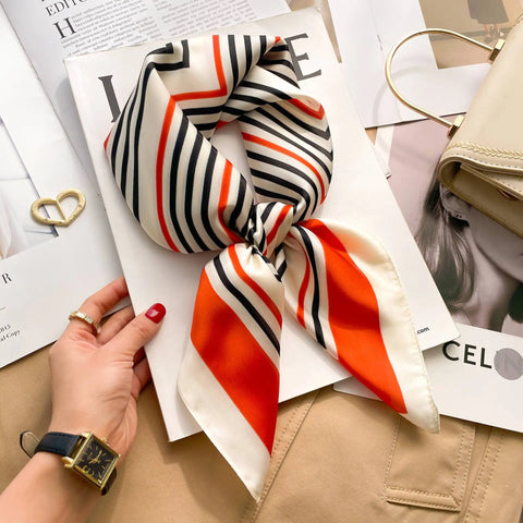 Silk Shawl Square Scarf Women Summer Hijab Wraps Neckerchief