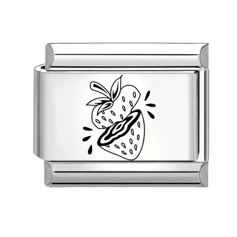 Black Engraving  Eye Jellyfish Butterfly Sun Moon Silver Charm Links