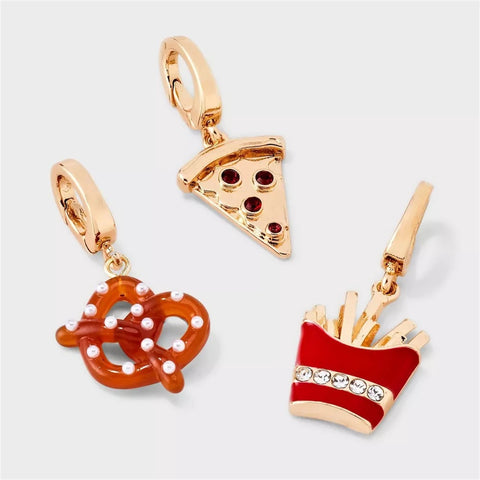 DIY zirconium inlaid gourmet sports pendant with gold plating and color retention