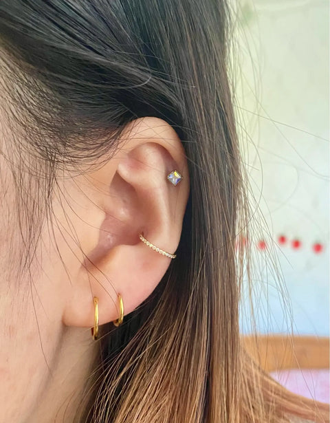 Titanium Piercing Hinged Segment Septum Hoop Nose Rings Clicker