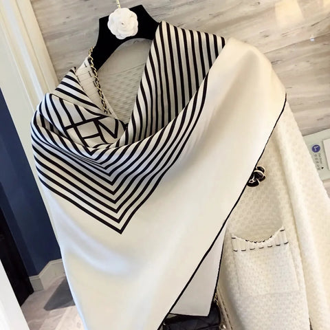 90*90cm Silk Scarf Scarftop Headwraps For Woman Fashion Four Seasons Hair Accessories