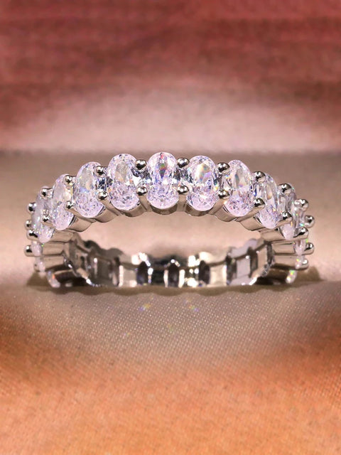 Sterling Silver Original Zircon Oval Fashion Ring for Women Gift Engagement Wedding Luxury