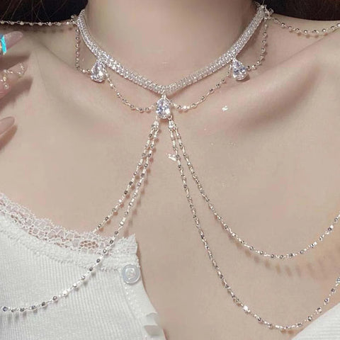Sexy Elegant Rhinestone Shoulder Chain for Women