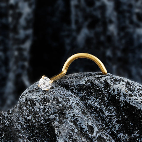 Titanium 20G Nose Stud Ring Hypoallergenic CZ/Ball/Heart/Star Nose Piercing