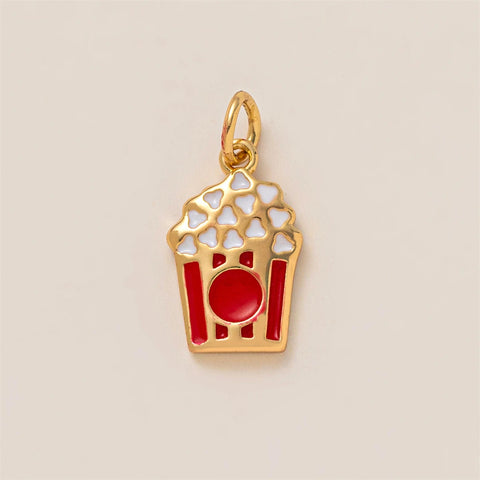 DIY zirconium inlaid gourmet sports pendant with gold plating and color retention